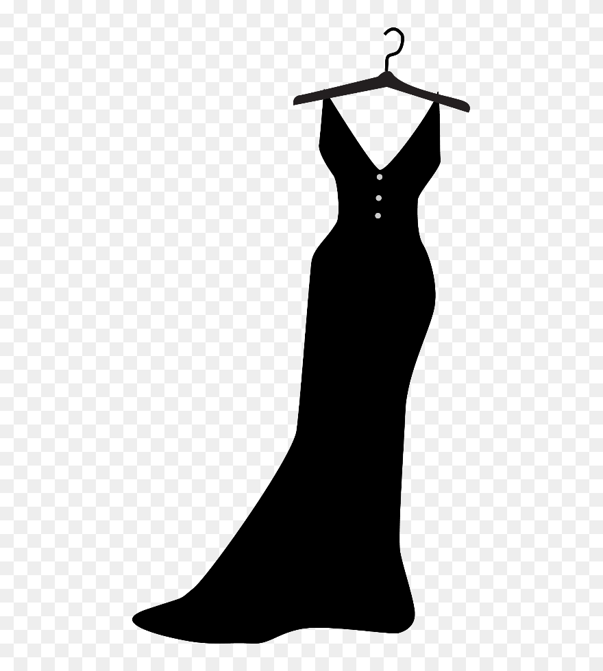 Costura E Roupas Riblackandreddress06 Minus - Long Black Dress Clipart - Png Download