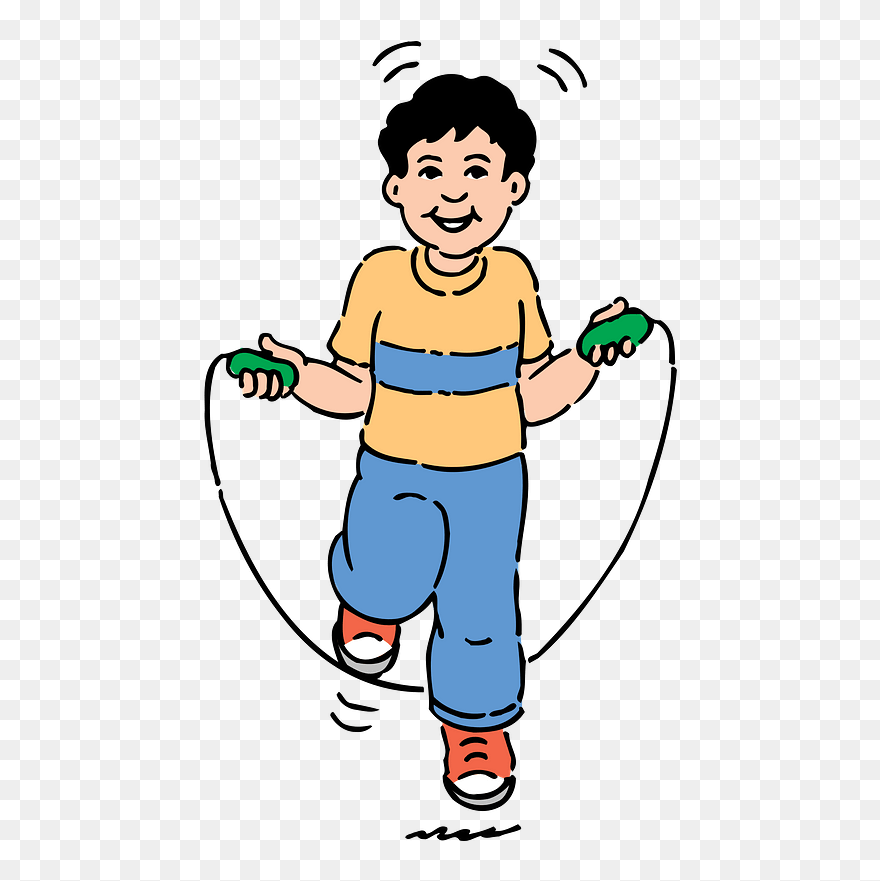 Boy Jumping Over A Rope Clipart - Jump Rope Clip Art - Png Download