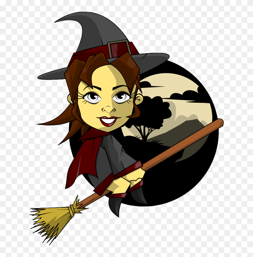 Free To Use Public Domain Witch Clip Art - Combinación Br - Png Download