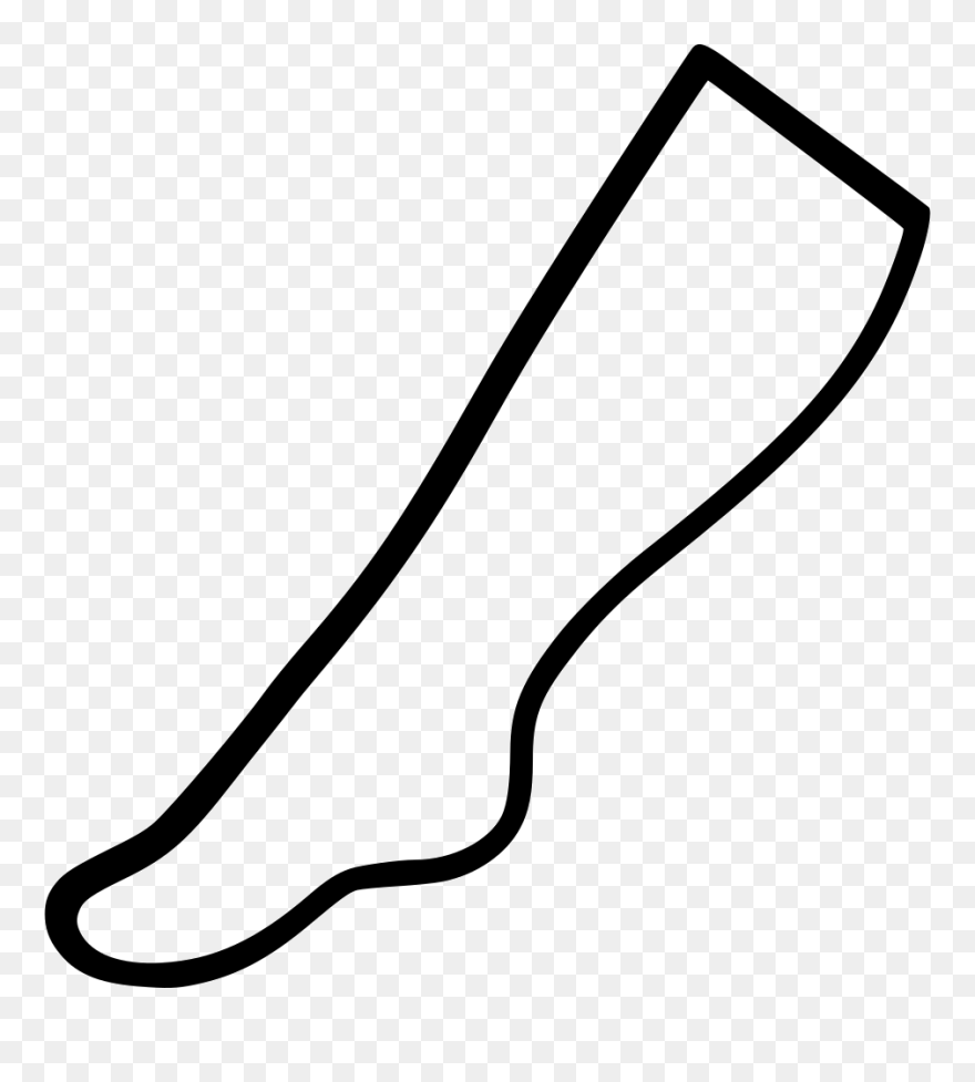 Sock Clipart Knee Sock, Sock Knee Sock Transparent - Knee Socks Icon - Png Download