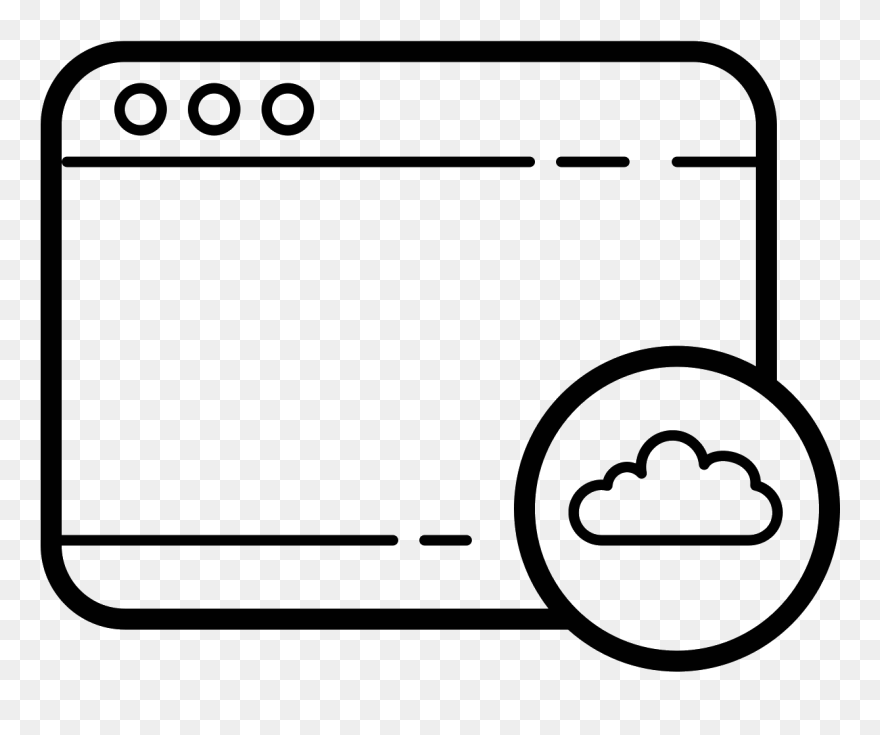 Window Cloud Icon - Icon Clipart