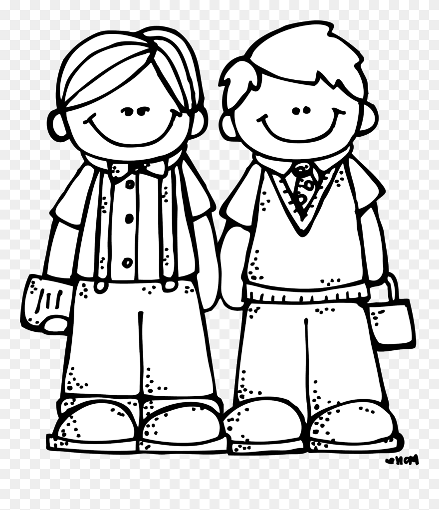 Friends Clipart Black And White - Png Download