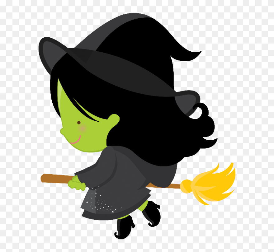 Transparent Cute Halloween Clip Art - Cute Halloween Witch Clipart - Png Download