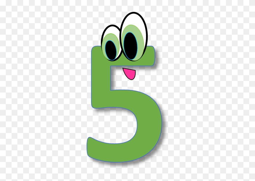 Numbers Cliparts - Clipart Creationz - Cartoon Image Of Number 5 - Png Download