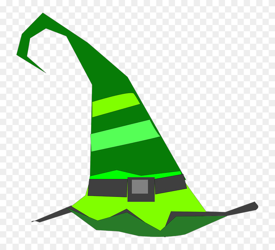 Transparent Witch Clip Art - Green Witch Hat Clipart - Png Download