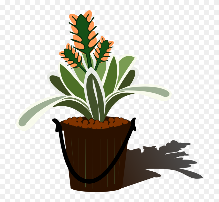 Transparent Plant Pngs - Vector Pot Bunga Png Clipart