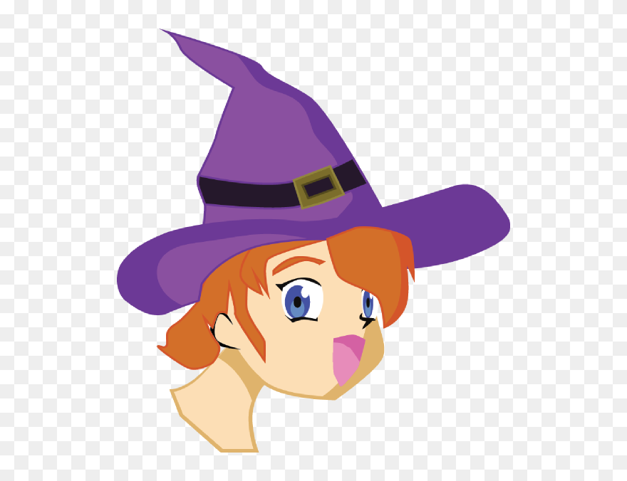 Manga Witch Svg Clip Arts - Cartoon - Png Download