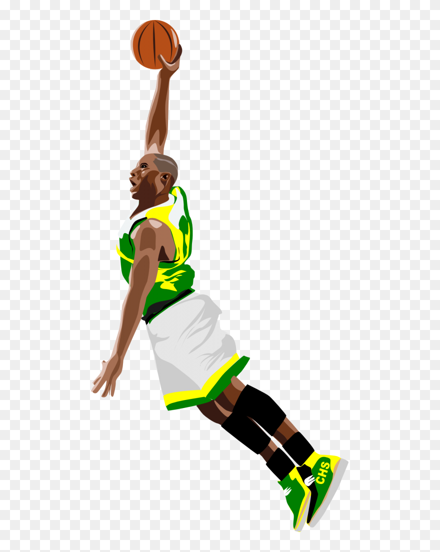 Boy Running In Basketball Uniform Clipart Clip Art - Lebron James Dunk Png Transparent Png