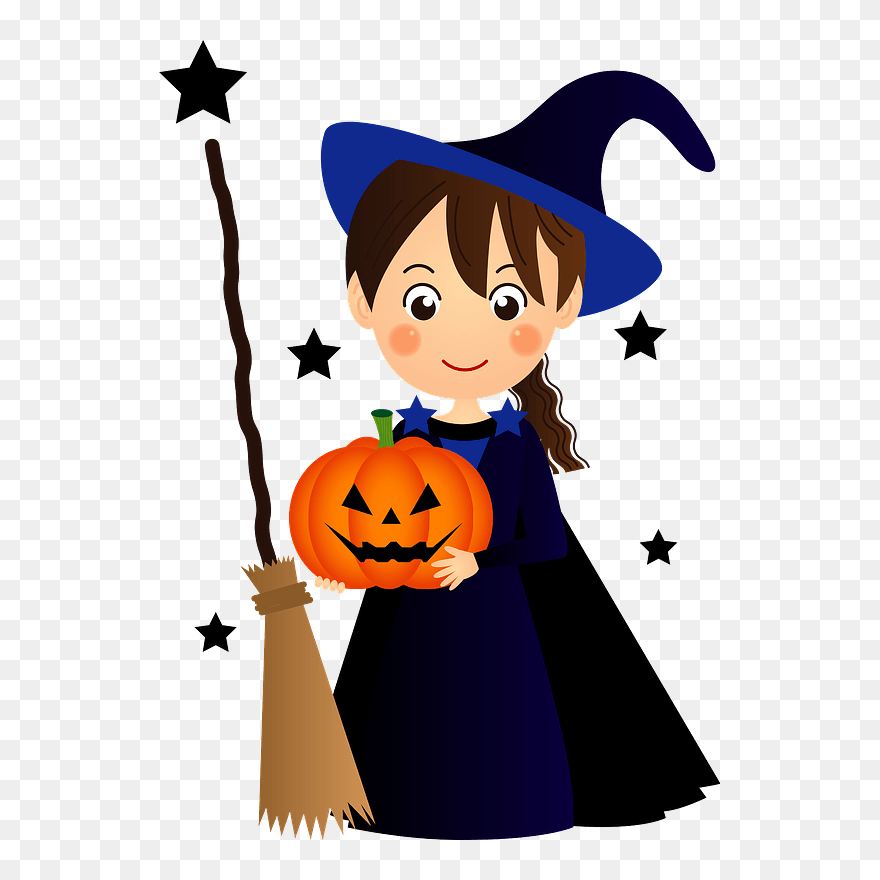 Witch Halloween Clipart - Sticker - Png Download