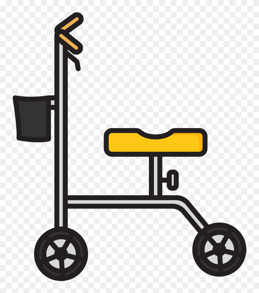Transparent Knee Clipart - Knee Scooter Cartoon - Png Download