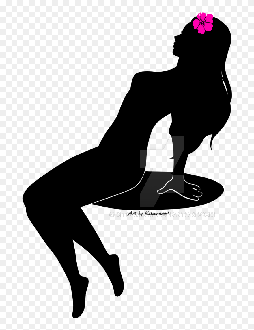 Silhouette Knee Shoe Black M Clip Art - Illustration - Png Download