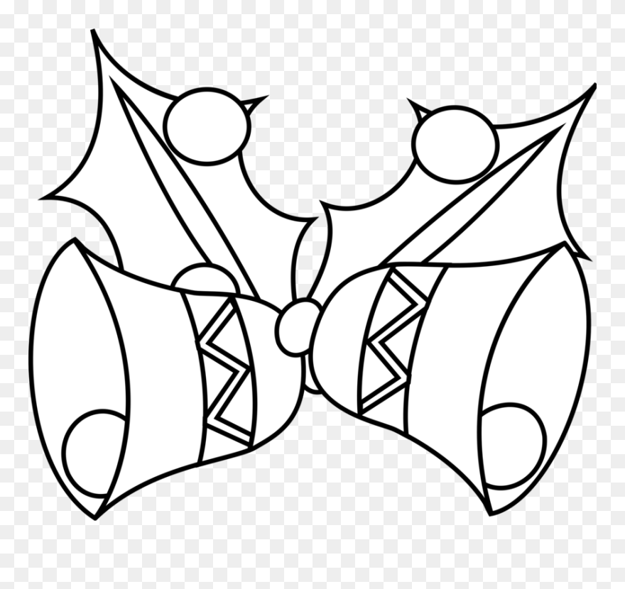 Black And White Jingle Bells Drawing Cc0 - Black And White Jingle Bells Clipart