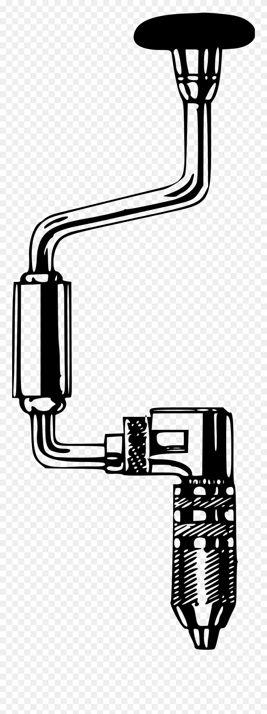 Hand Drill Clipart , Png Download - Hand Drill Clipart Black And White Transparent Png