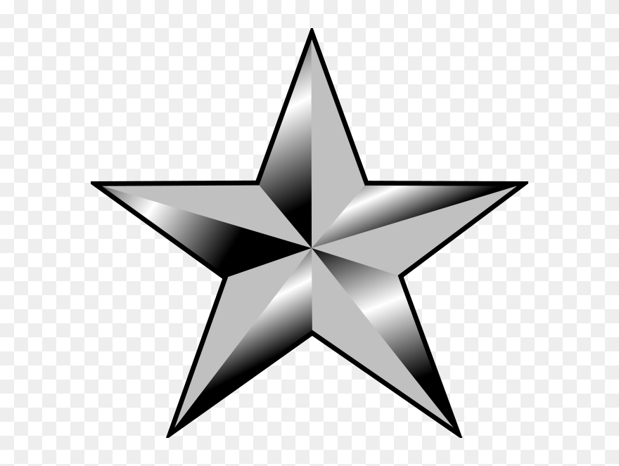 Army Star Clipart - Brigadier General Rank - Png Download