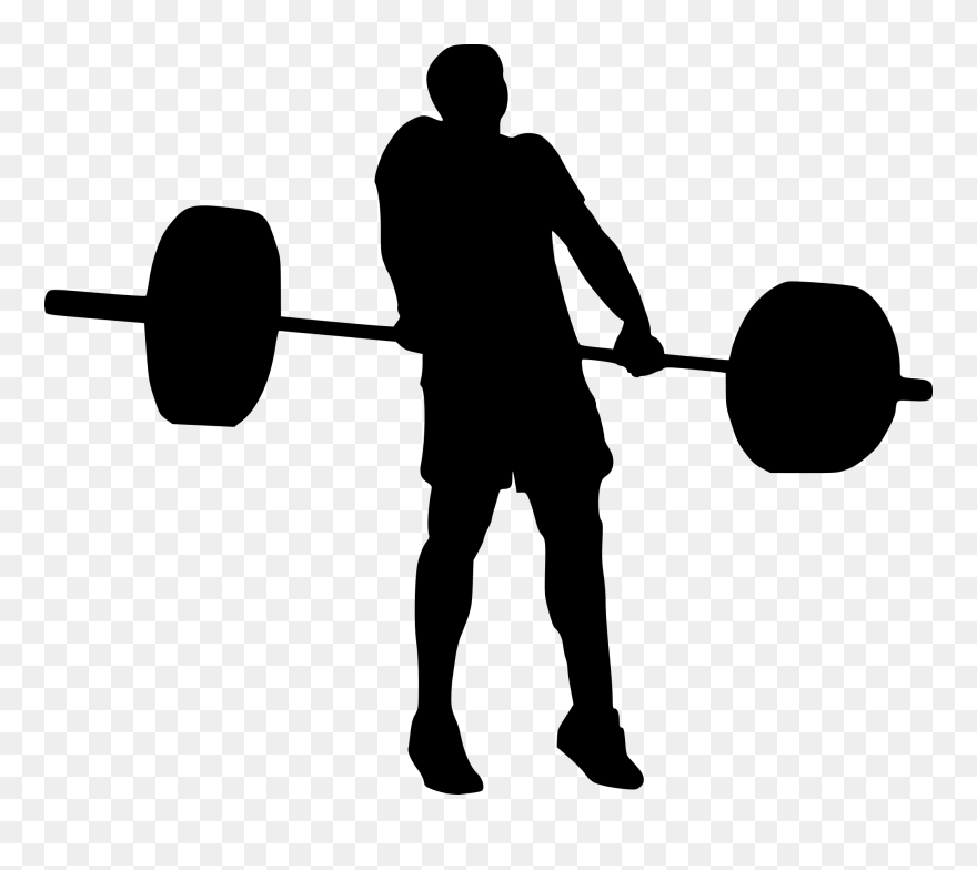 Weights Silhouette At Getdrawings - Clean And Jerk Silhouette Clipart