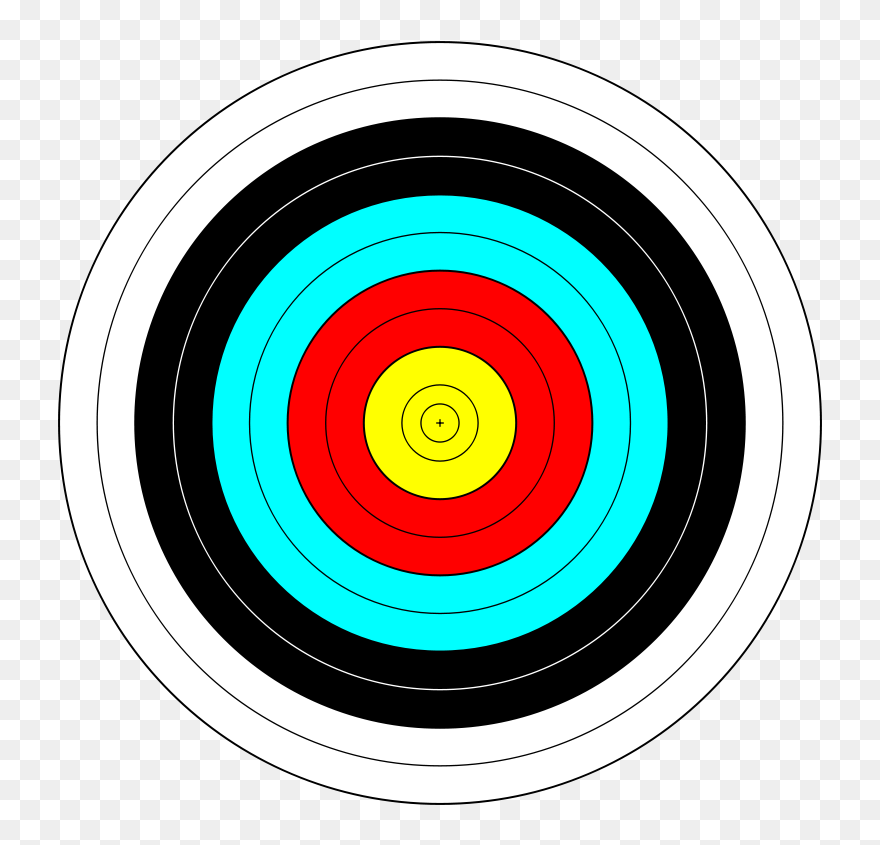 Fita Official Face - Printable Full Size Archery Target Clipart