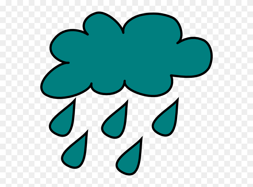 Rain Cloud Clip Art At Clker - Cartoon Image Rain Clouds - Png Download