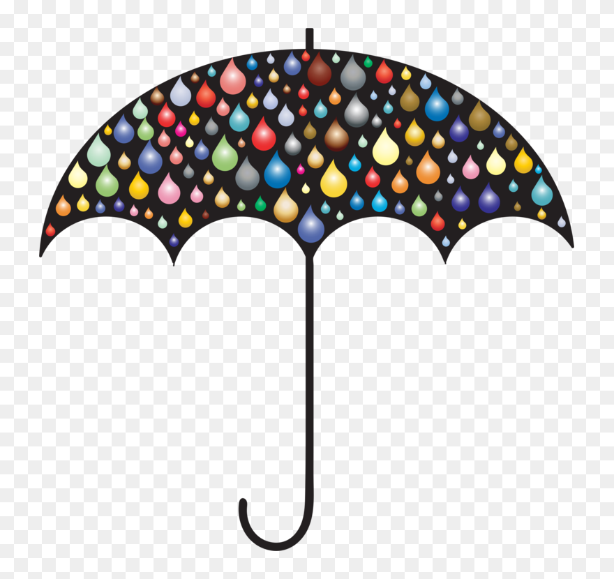 Line,fashion Accessory,rain - Rain Drop Umbrella Clip Art - Png Download
