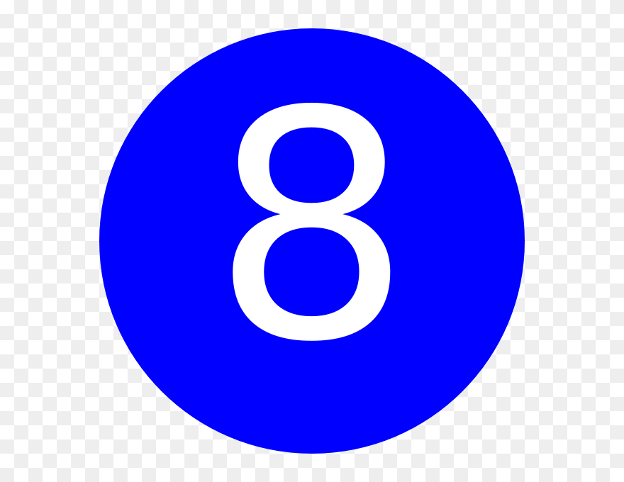 Number 8 Blue Background Clip Art At Clker - Chko Broumovsko - Png Download