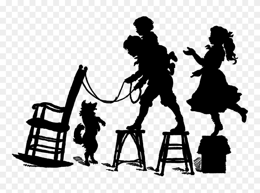 Silhouette Clip Art - Vintage Silhouette - Png Download