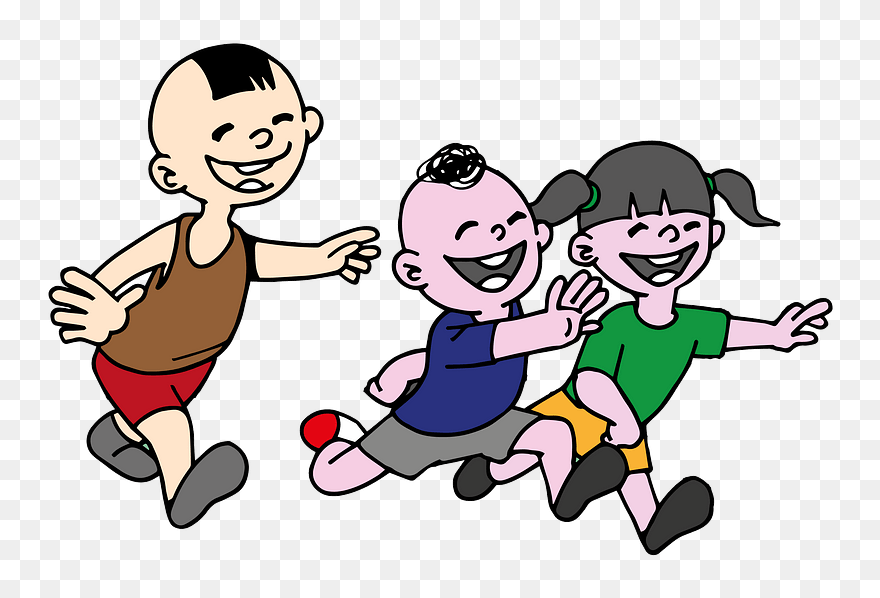 Kids Playing Clipart - Cartoon - Png Download