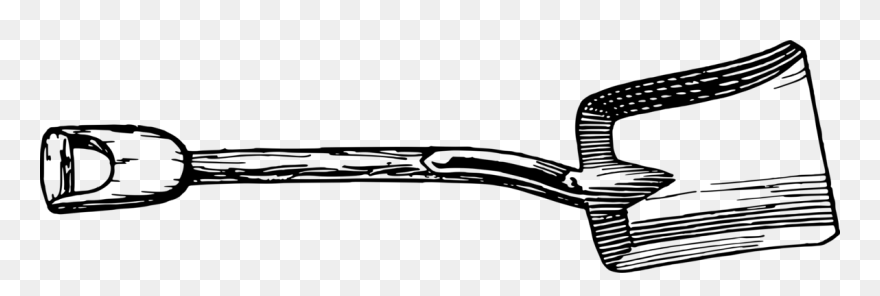 Shovel Black And White Clipart