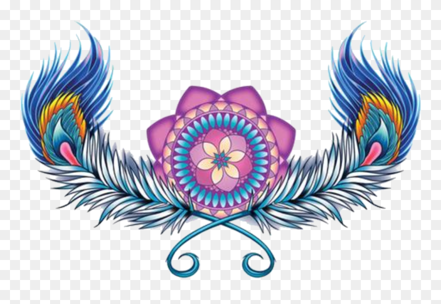 #flower #feathers #featherart #decor #decoration #icon - Illustration Clipart