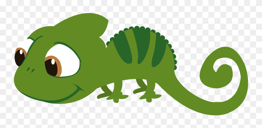 Lizard Clipart Rapunzel Tangled - Baby Chameleon Clip Art - Png Download