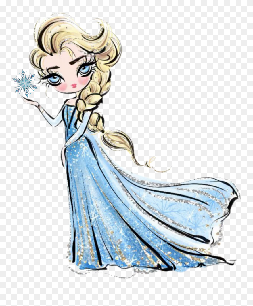 #elsa #frozen #frozen2 #elsafrozen #watercolor #annafrozen - Cartoon Clipart