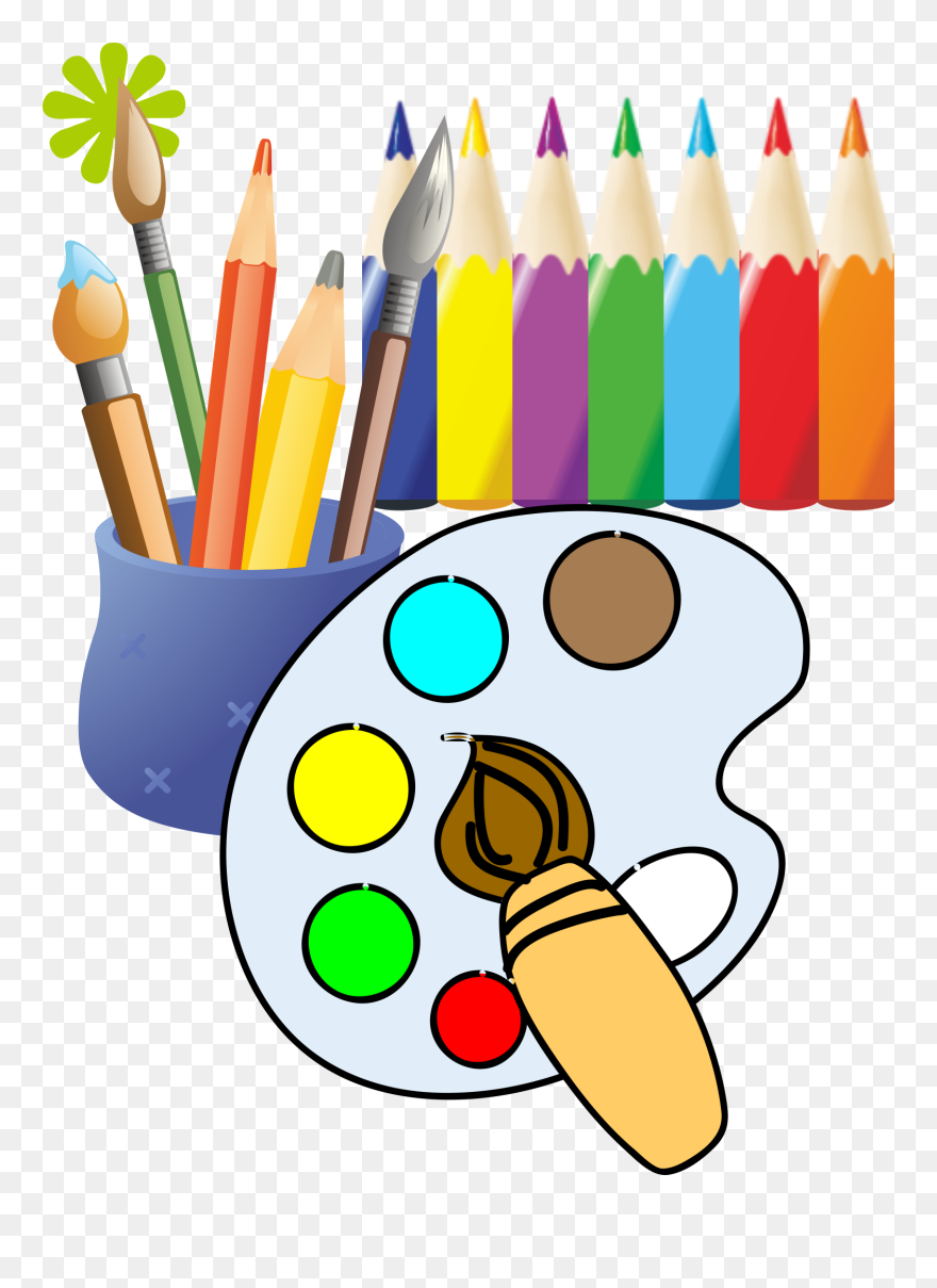Crayons Clipart Paint - Drawing And Painting Clipart - Png Download