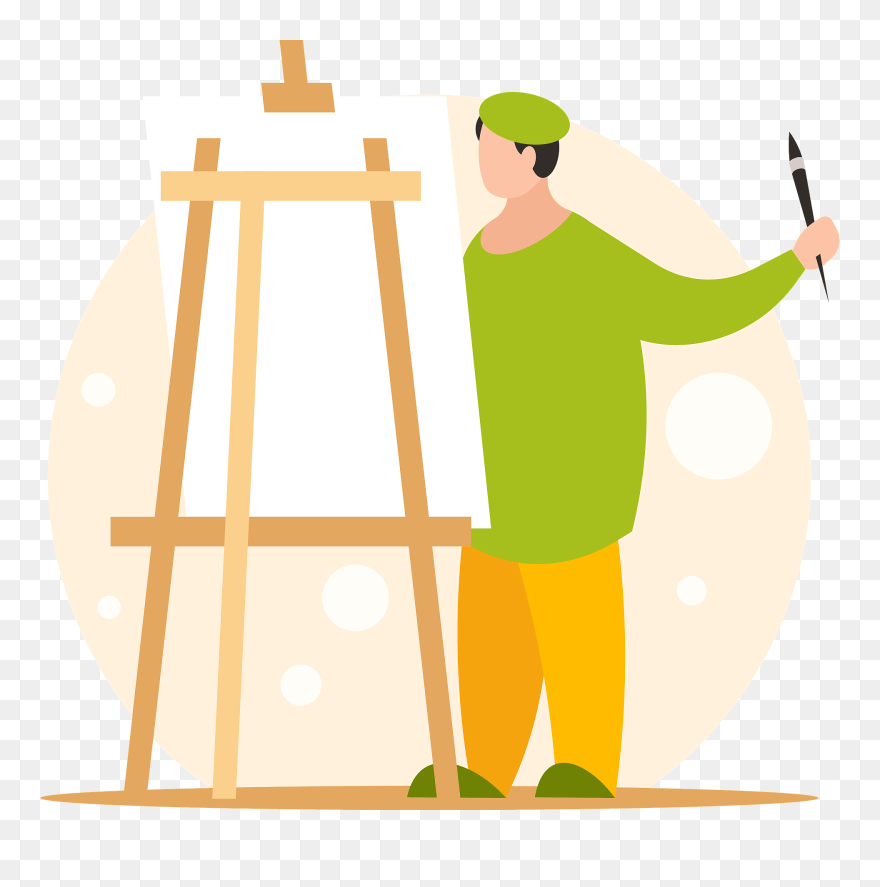 Painter Painting Clipart - Illustration - Png Download