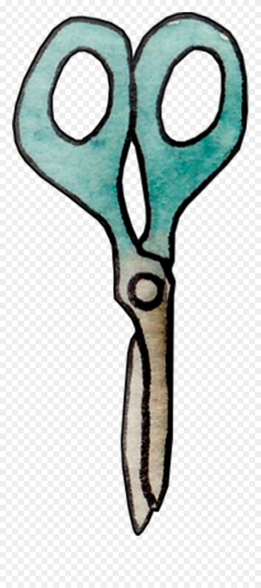 Transparent Scissor Clipart - Watercolor Scissors Clip Art - Png Download