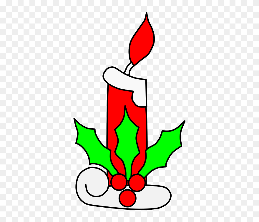 Christmas Candles Clipart Light - Png Download