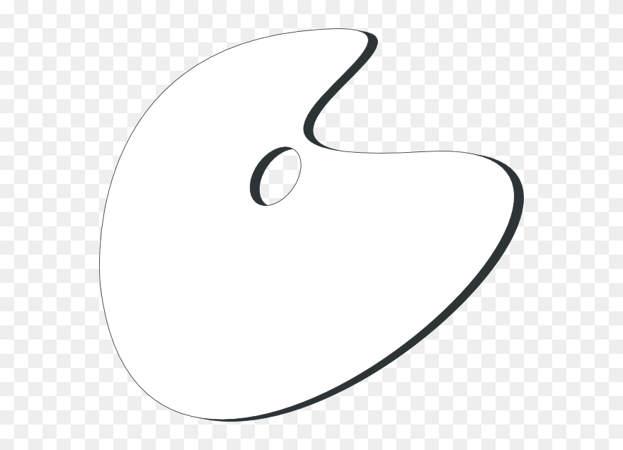 Paint Palette White Png - Transparent White Paint Palette Clipart