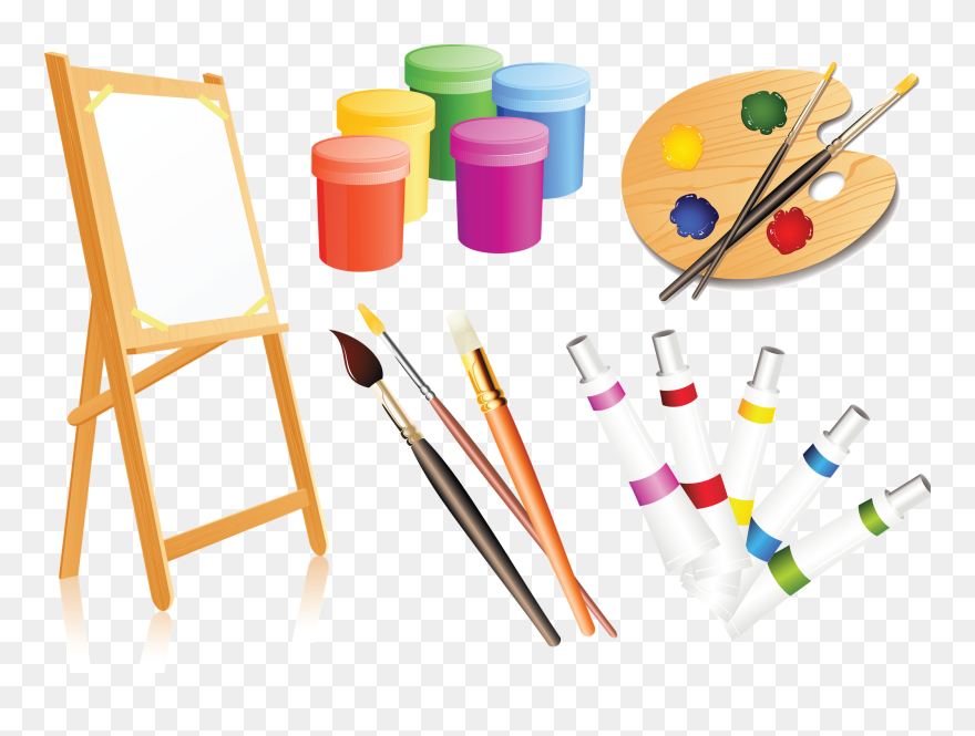 Palette Clip Art Paint - Drawing Tools Vector Png Transparent Png