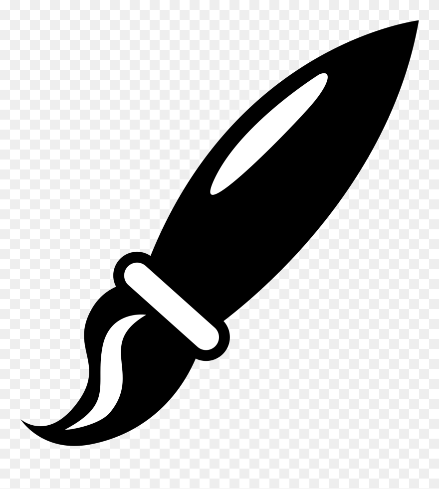 Transparent Paintbrush Png Transparent - Paint Brush Logo Transparent Clipart
