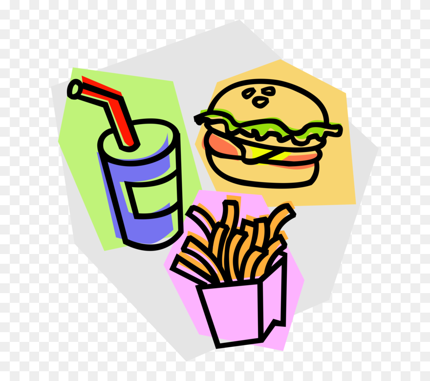 Fries Vector French Fry - Hamburger Fries And Drink Transparent Clipart