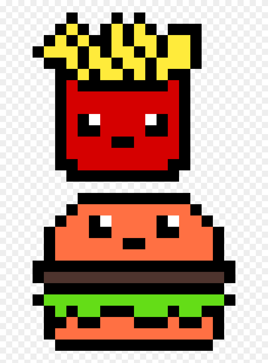 Transparent Comida Png - Hamburger En Pixel Art Clipart