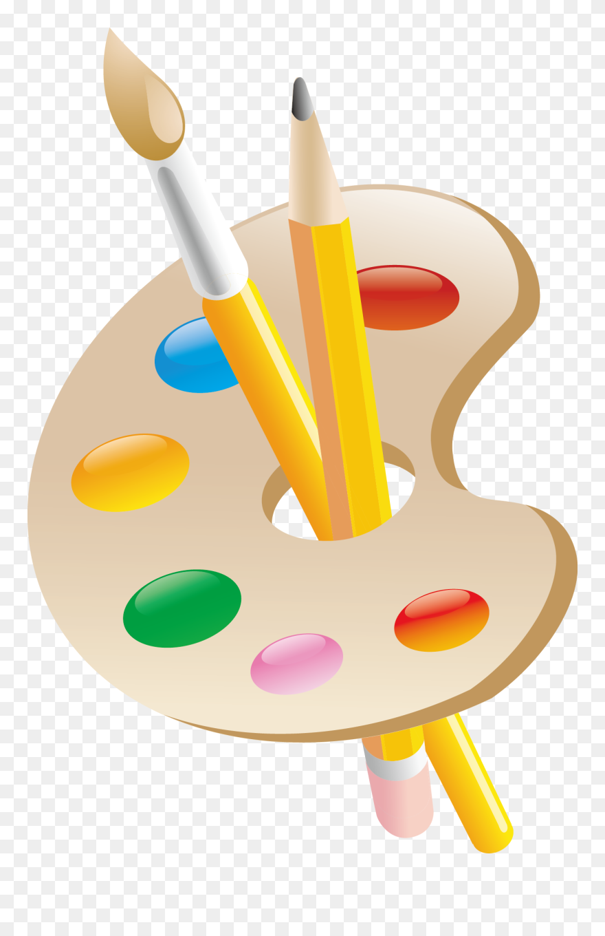Palette Color And Paint - 調 色 板 Clipart