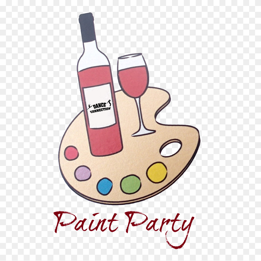Paint Clipart Paint Night - Wine Bottle Paint Clip Art - Png Download