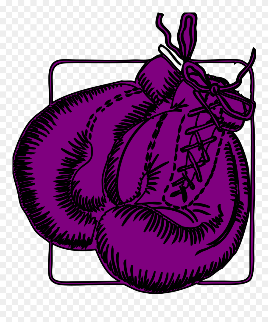 Purple Boxing Gloves Clipart - Png Download