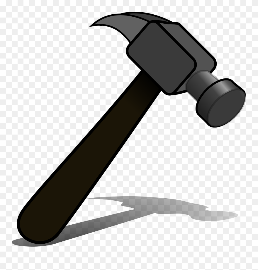 Wrench And Hammer Clipart Royalty Free Stock Hammer - Black Hammer Tool - Png Download