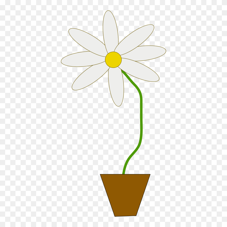 Flower In Pot Clip Art - Png Download