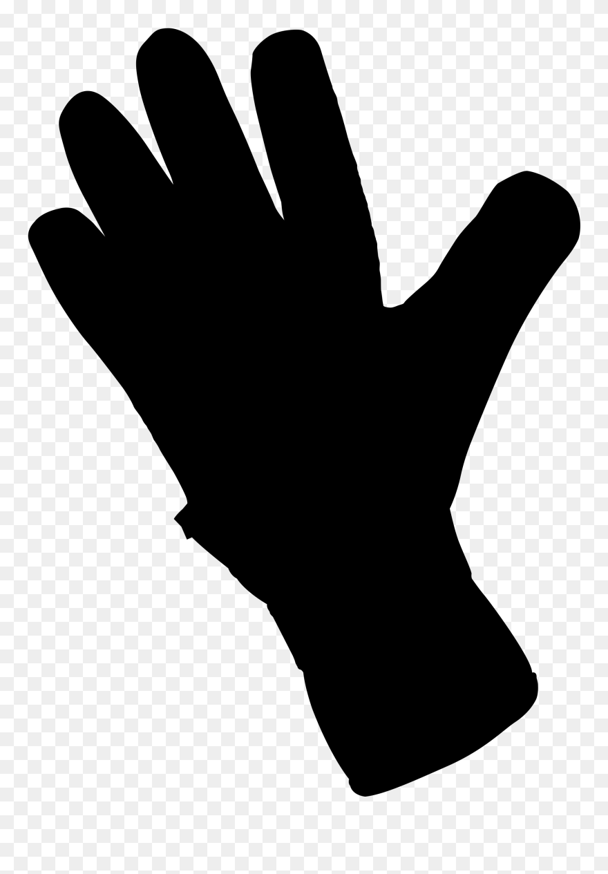Glove Clipart Silhouette - Gloves Silhouette Png Transparent Png