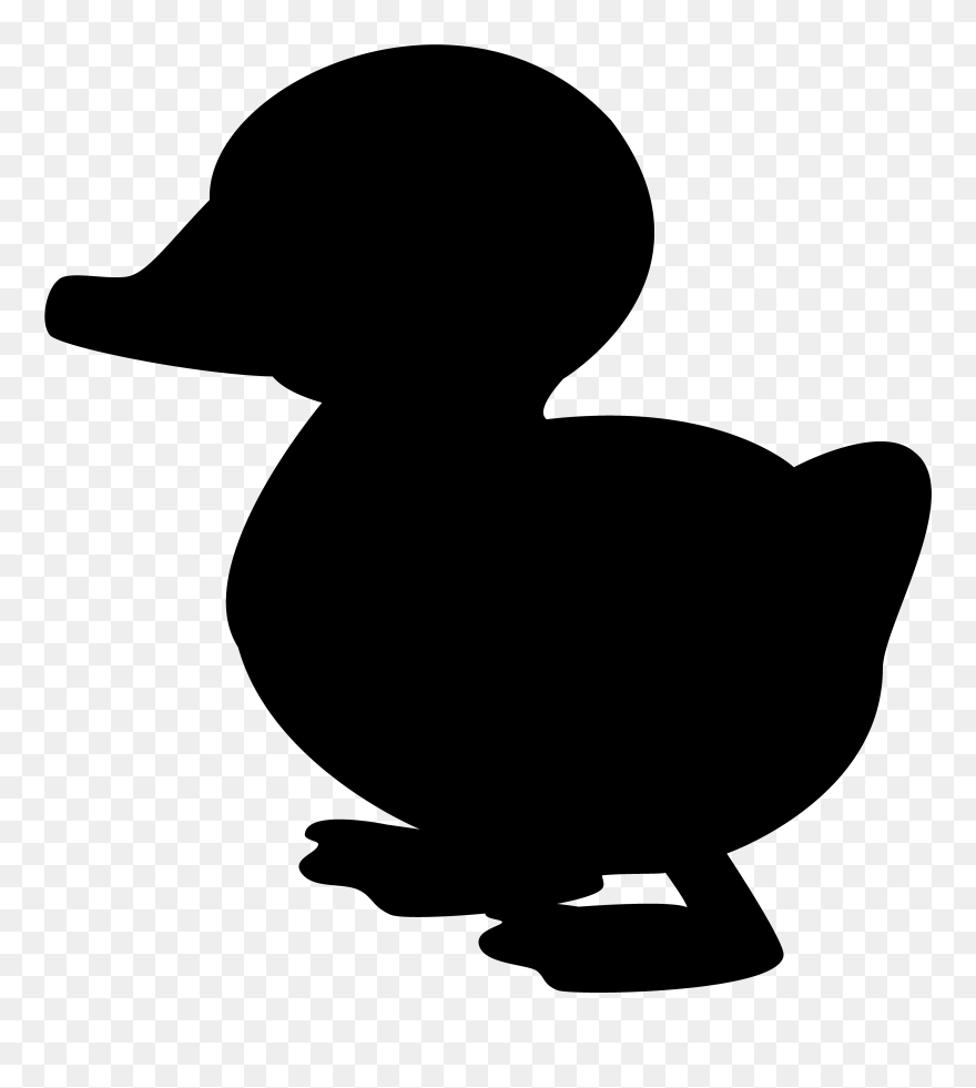 Duck Clip Art Silhouette Beak - Cartoon Duck Silhouette - Png Download