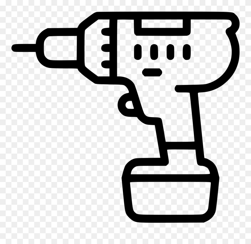 Drill Svg Transparent & Png Clipart Free Download - Icon Cordless Screw Driver