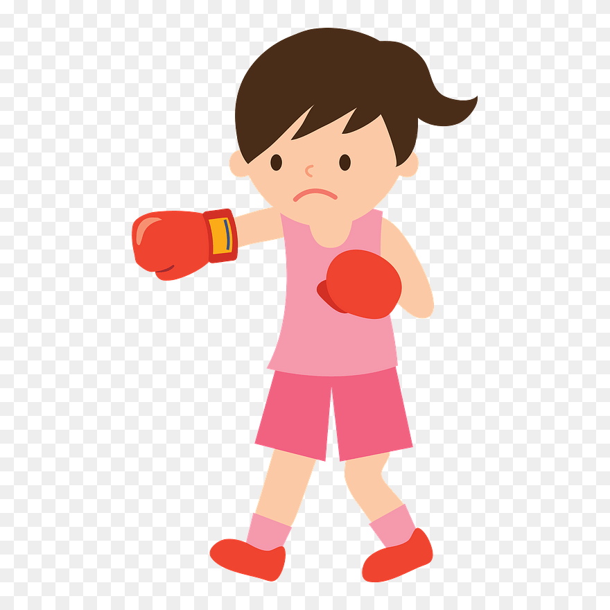 Female Boxer Boxing Clipart - フリー 画像 ボクシング - Png Download