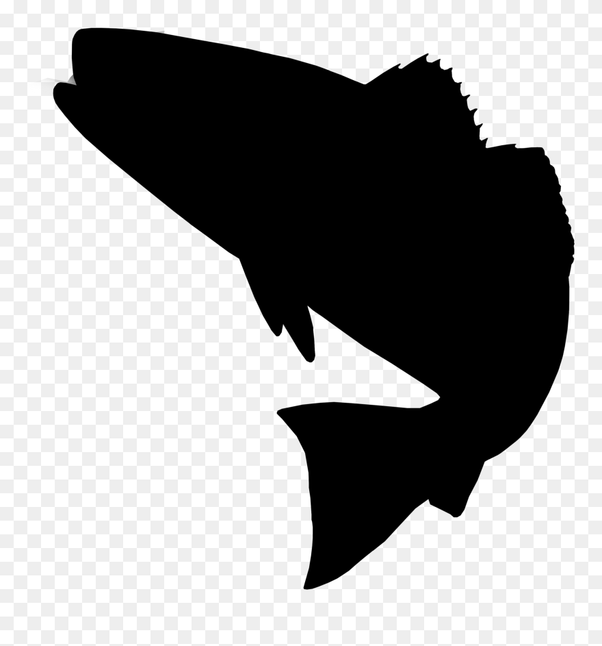 Clip Art Red Drum Fishing Silhouette Image - Fish Jumping Out Of Water Png Transparent Png