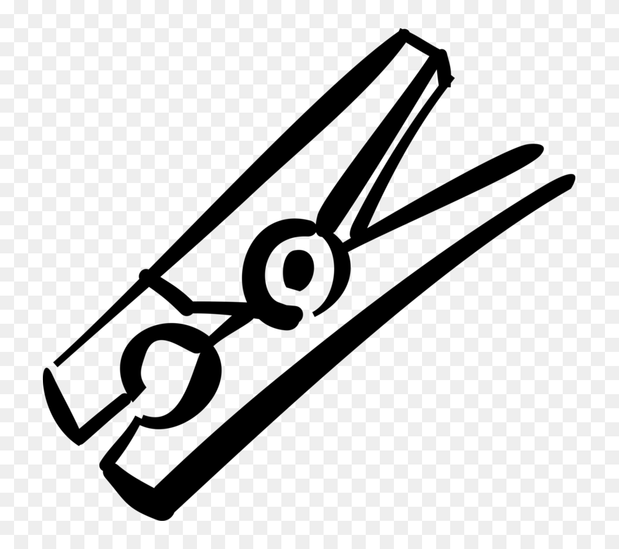 Vector Illustration Of Clothespin Or Clothes Peg Fastener- - Clothes Pins Clip Art - Png Download
