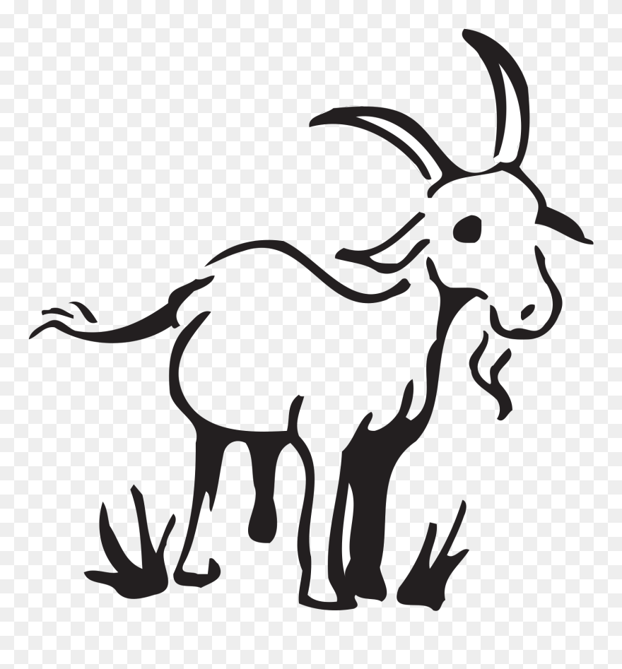Goat Drawing Clipart - Png Download